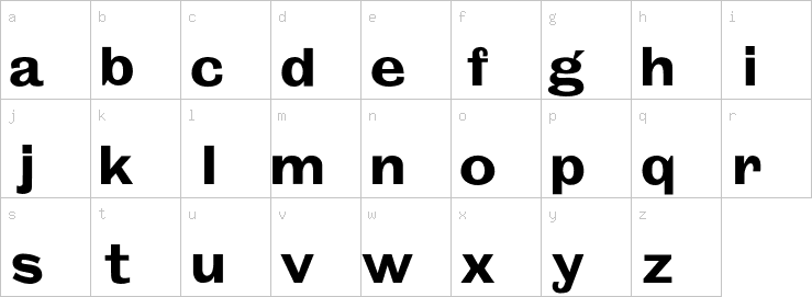 Lowercase characters