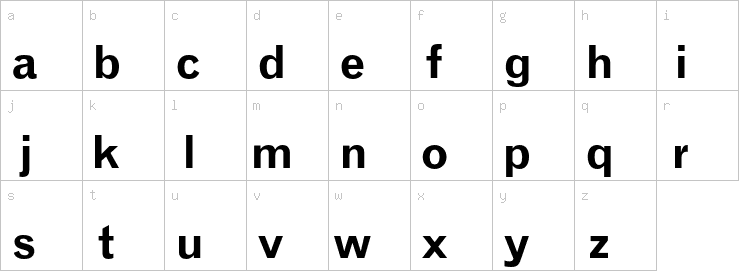 Lowercase characters