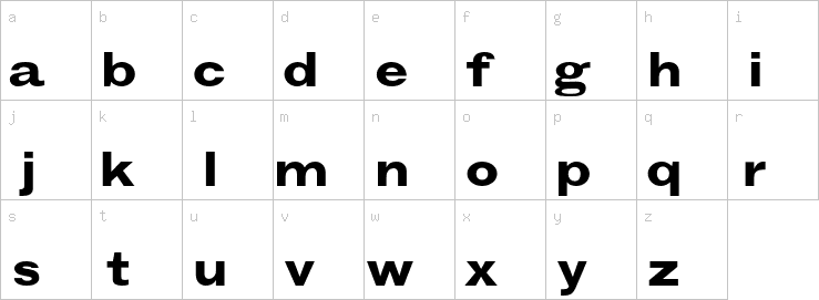 Lowercase characters