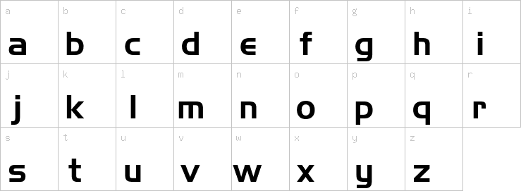 Lowercase characters