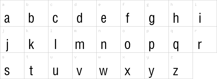 Lowercase characters