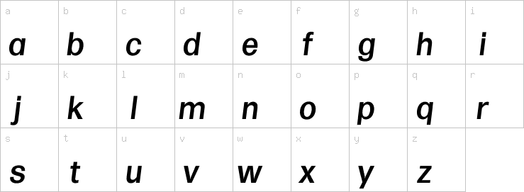 Lowercase characters