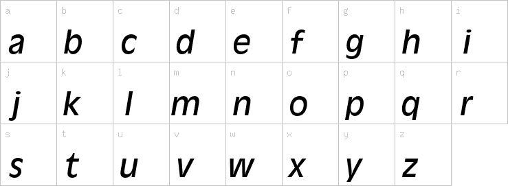 Lowercase characters