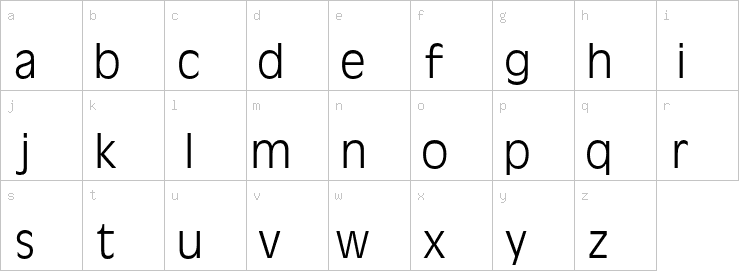 Lowercase characters