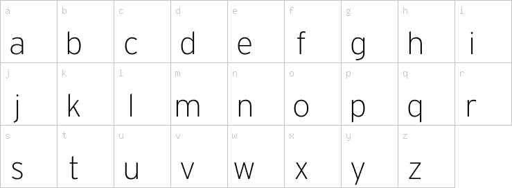 Lowercase characters