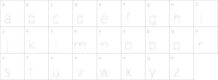 Lowercase characters