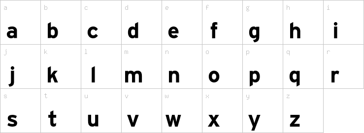 Lowercase characters