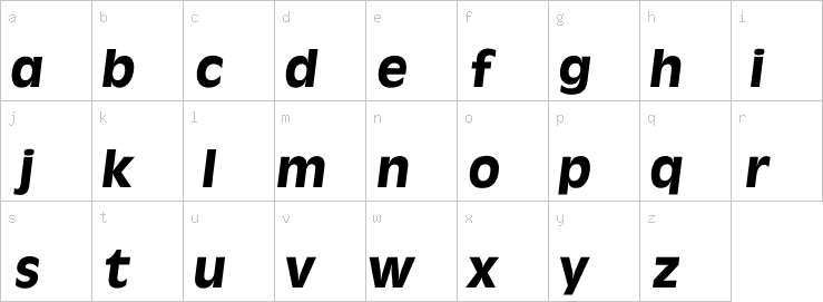 Lowercase characters