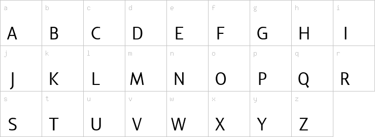 Lowercase characters