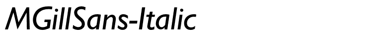 MGillSans-Italic