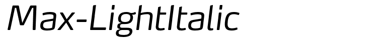 Max-LightItalic