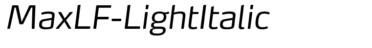 MaxLF-LightItalic