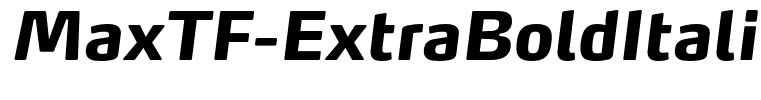 MaxTF-ExtraBoldItalic