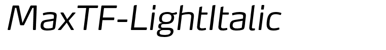 MaxTF-LightItalic