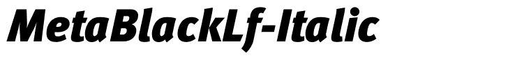 MetaBlackLf-Italic