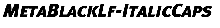 MetaBlackLf-ItalicCaps