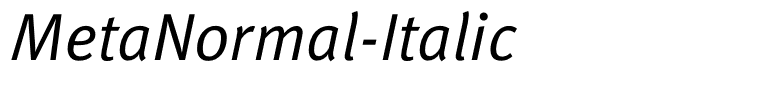 MetaNormal-Italic