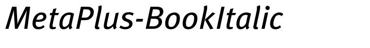 MetaPlus-BookItalic