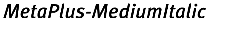 MetaPlus-MediumItalic