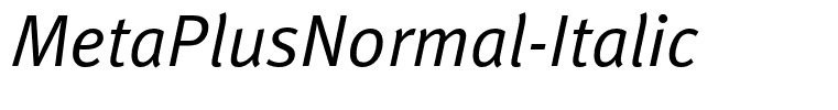 MetaPlusNormal-Italic