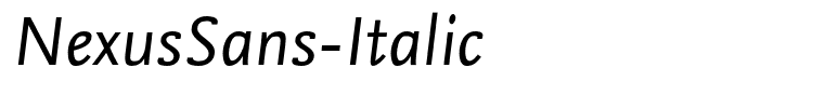 NexusSans-Italic