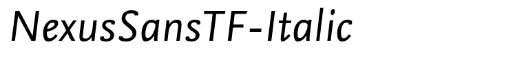 NexusSansTF-Italic