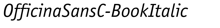 OfficinaSansC-BookItalic