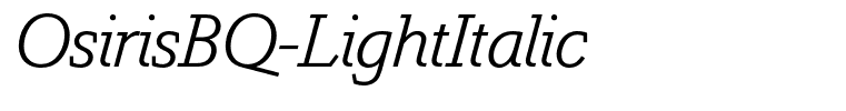 OsirisBQ-LightItalic