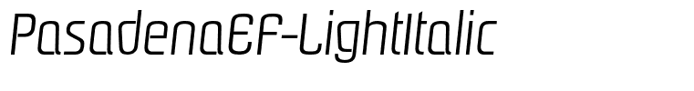 PasadenaEF-LightItalic