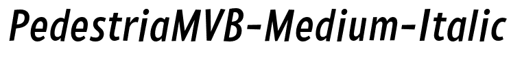 PedestriaMVB-Medium-Italic
