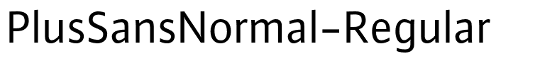 PlusSansNormal-Regular
