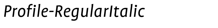 Profile-RegularItalic