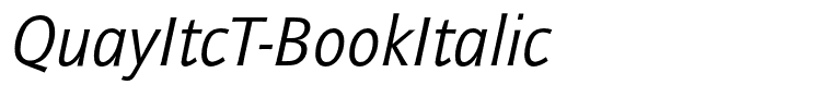 QuayItcT-BookItalic