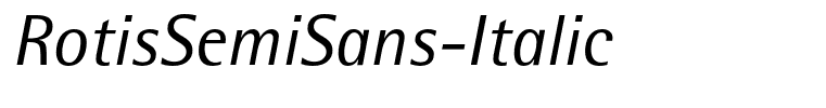 RotisSemiSans-Italic