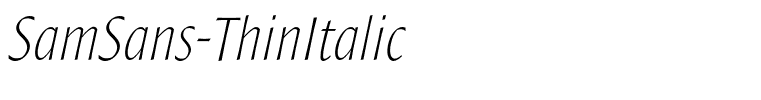 SamSans-ThinItalic