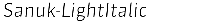 Sanuk-LightItalic