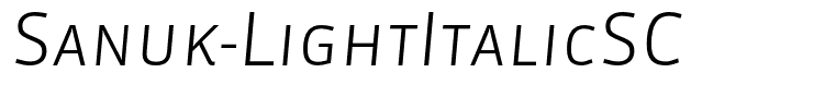 Sanuk-LightItalicSC