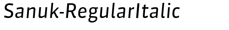 Sanuk-RegularItalic