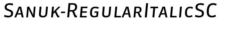 Sanuk-RegularItalicSC