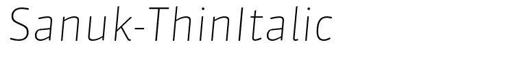 Sanuk-ThinItalic