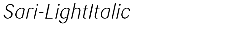 Sari-LightItalic