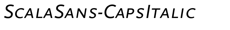 ScalaSans-CapsItalic