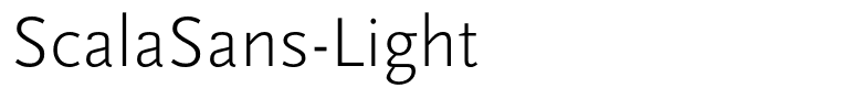 ScalaSans-Light