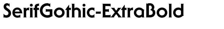 SerifGothic-ExtraBold