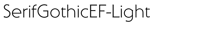 SerifGothicEF-Light