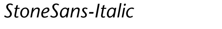 StoneSans-Italic
