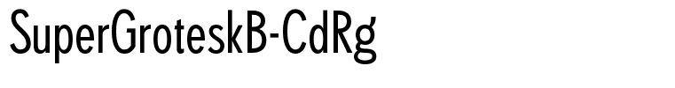 SuperGroteskB-CdRg