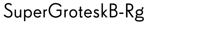 SuperGroteskB-Rg