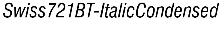 Swiss721BT-ItalicCondensed