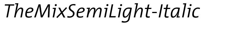 TheMixSemiLight-Italic